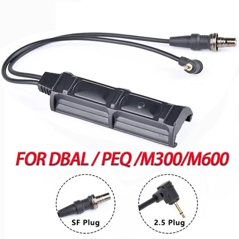 WADSN Remote Dual Pressure Switch SF plug 2.5mm For PEQ DBAL NGAL M300 M600 Tactical Flashlight Hunting Airsoft Accessories
WADSN Remote Dual Pressure Switch SF plug 2.5mm For PEQ DBAL NGAL M300 M600 Tactical Flashlight Hunting Airsoft Accessories