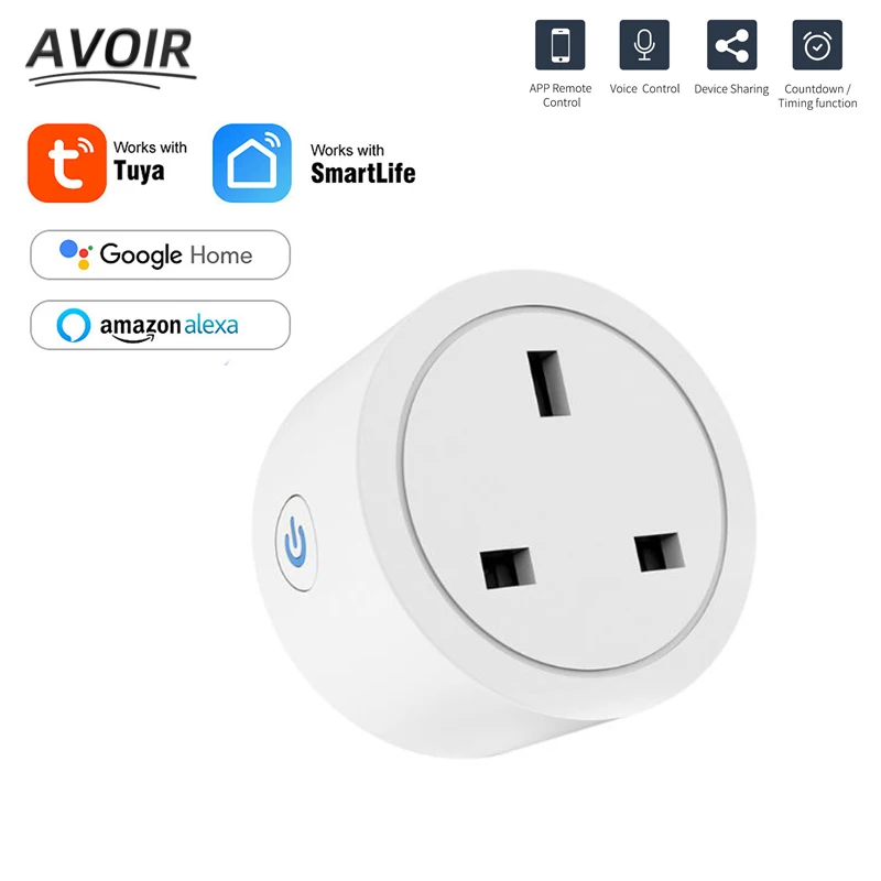 Avoir Tuya Mini Smart Plug UK Standard Wifi Connected Wall Electrical Sockets Voice Remote Control Work With Alexa Google Home
Avoir Tuya Mini Smart Plug UK Standard Wifi Connected Wall Electrical Sockets Voice Remote Control Work With Alexa Google Home