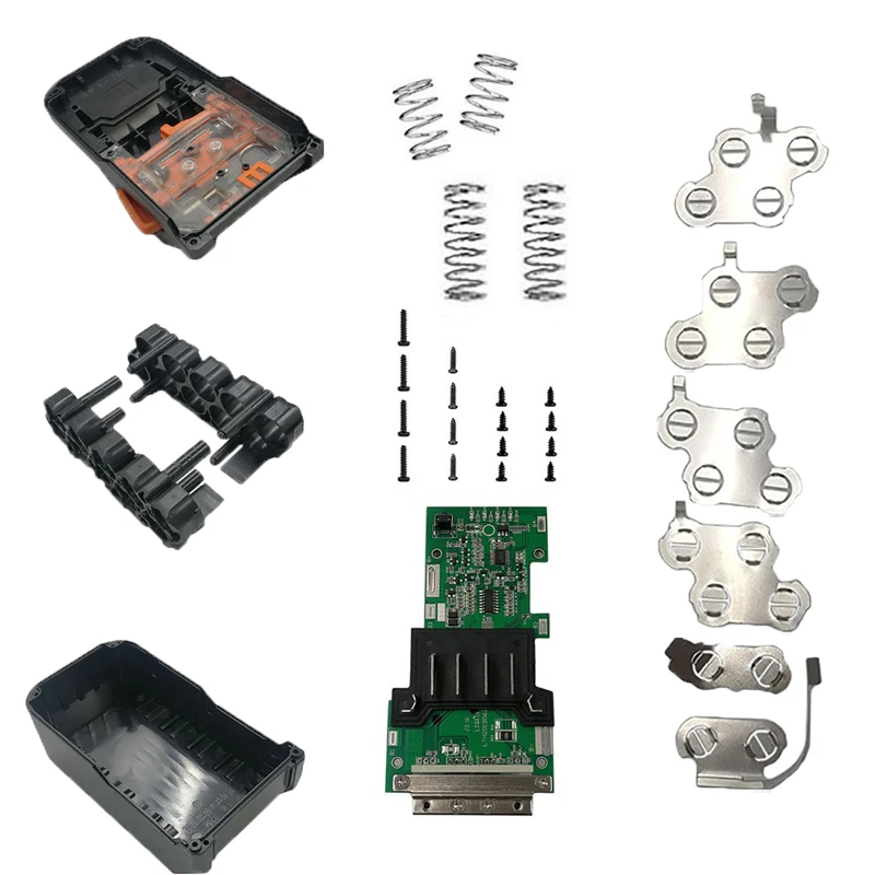 PCB Charging Protection Circuit Board Li-ion Battery Housing Sleeving for AEG RIDGID 18V 20V Li-Ion Tool Battery Plastic Housing
PCB Charging Protection Circuit Board Li-ion Battery Housing Sleeving for AEG RIDGID 18V 20V Li-Ion Tool Battery Plastic Housing