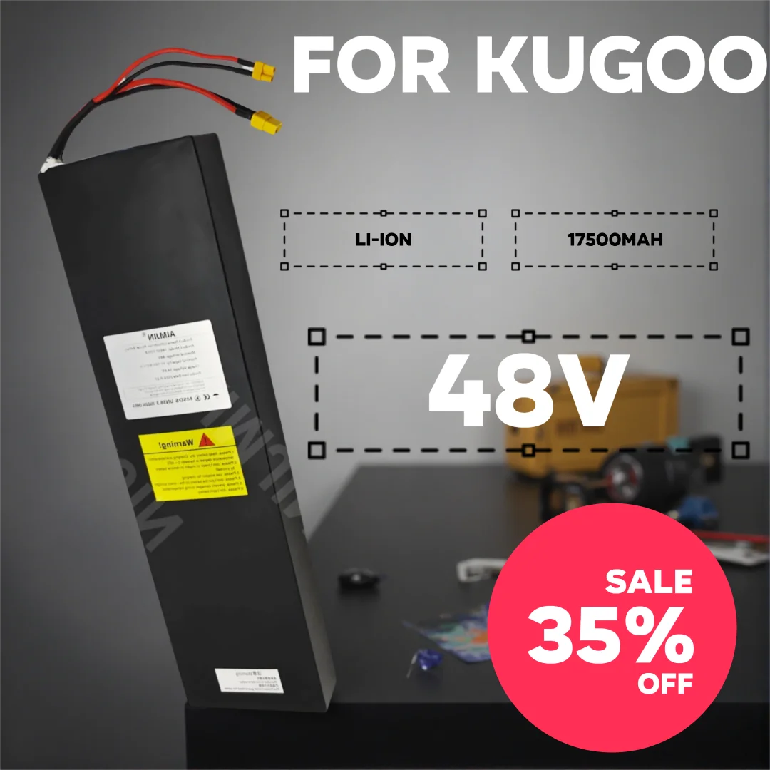 48V 17.5Ah High Capacity Lithium Battery Pack with BMS for Kugoo Scooter X1/X1 plus 17500mAh Long-Lasting Scooter Battery
48V 17.5Ah High Capacity Lithium Battery Pack with BMS for Kugoo Scooter X1/X1 plus 17500mAh Long-Lasting Scooter Battery