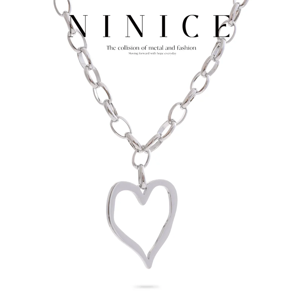 NiNice Necklaces for Women Stainless Steel Jewelry Original Heart Shaped Hollow Pendant Fashionable Simple Engagement Gift New
NiNice Necklaces for Women Stainless Steel Jewelry Original Heart Shaped Hollow Pendant Fashionable Simple Engagement Gift New