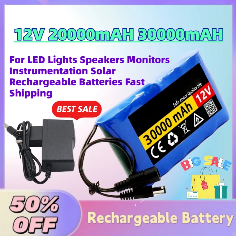 New 12V 20AH 30AH Li-Ion Battery for LED Lights Speakers Monitors Instrumentation Solar Rechargeable Batteries Fast Shipping
New 12V 20AH 30AH Li-Ion Battery for LED Lights Speakers Monitors Instrumentation Solar Rechargeable Batteries Fast Shipping