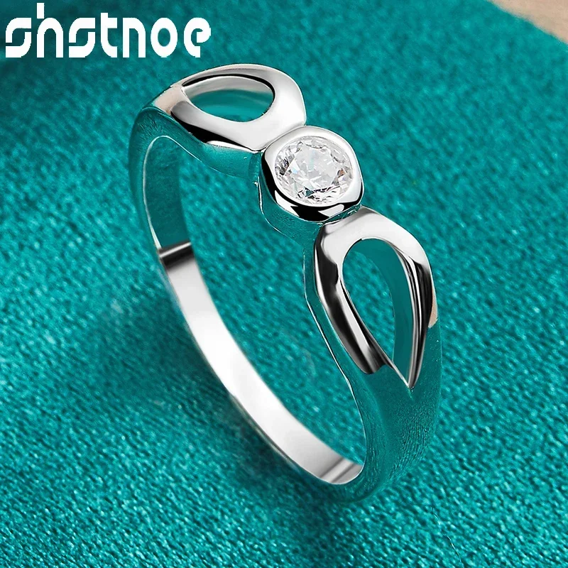 SHSTONE 925 Sterling Silver Ring Women’s Zircon Crystal Simple Rings Wedding Fashion High Quality Jewelry Birthday Party Gifts
SHSTONE 925 Sterling Silver Ring Women’s Zircon Crystal Simple Rings Wedding Fashion High Quality Jewelry Birthday Party Gifts