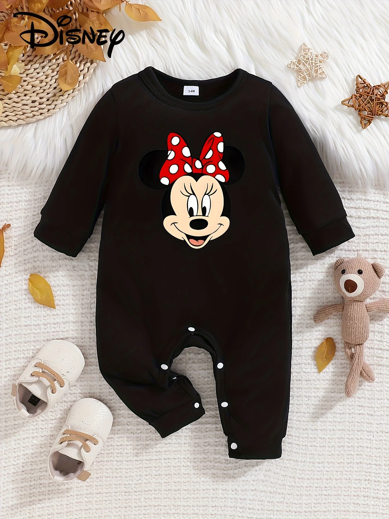 【Authorized】Disney Minnie Mouse Baby Long-Sleeve Romper, Cute Pattern Print, Round Neck, Soft and Comfortable, Machine Washable, Customizable, Suitable for All Seasons, Suitable for Outdoor Wear
【Authorized】Disney Minnie Mouse Baby Long-Sleeve Romper, Cute Pattern Print, Round Neck, Soft and Comfortable, Machine Washable, Customizable, Suitable for All Seasons, Suitable for Outdoor Wear