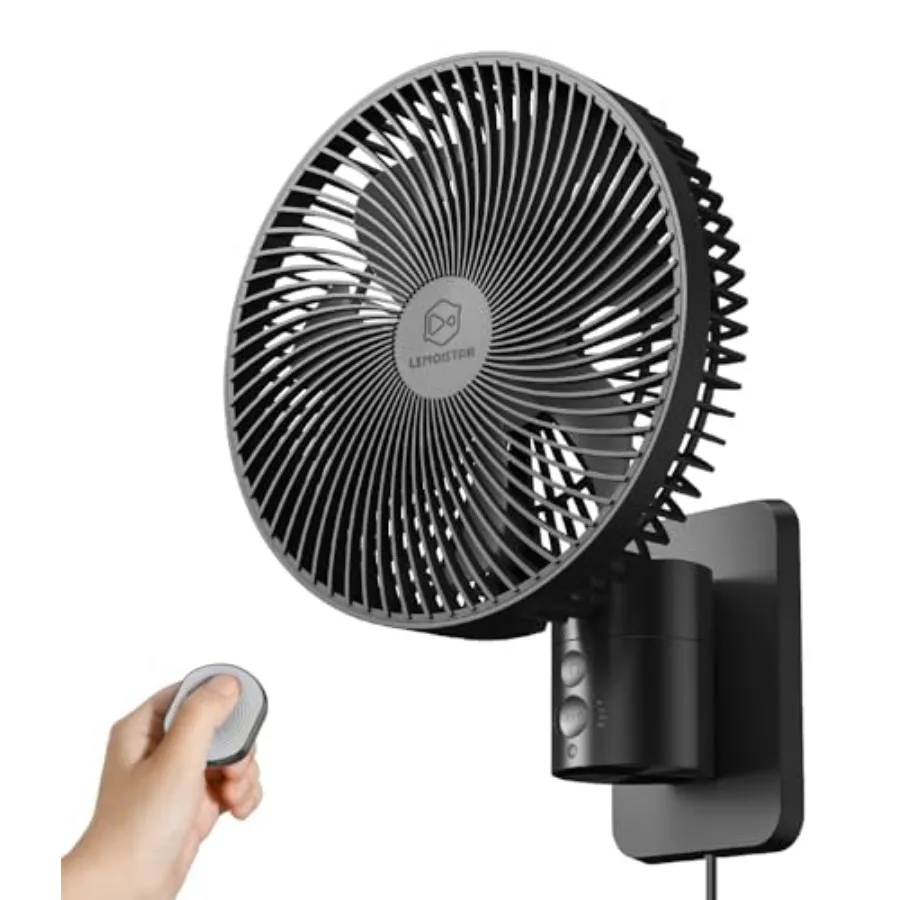 8 Inch Small Wall Mounted RV Fan with Remote Control, 90° Oscillating, 4 Speeds, 4 Timer, Adjustable Tilt, 70 Inch Cord, Quiet,
8 Inch Small Wall Mounted RV Fan with Remote Control, 90° Oscillating, 4 Speeds, 4 Timer, Adjustable Tilt, 70 Inch Cord, Quiet,