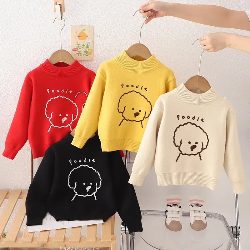 Neutrals and Bright Hues Baby Sweaters Cute Cartoon Dog Kniiting Pullovers Boys Girls Kawaii Sweater Cosy Kids Knitwear HY11261
Neutrals and Bright Hues Baby Sweaters Cute Cartoon Dog Kniiting Pullovers Boys Girls Kawaii Sweater Cosy Kids Knitwear HY11261