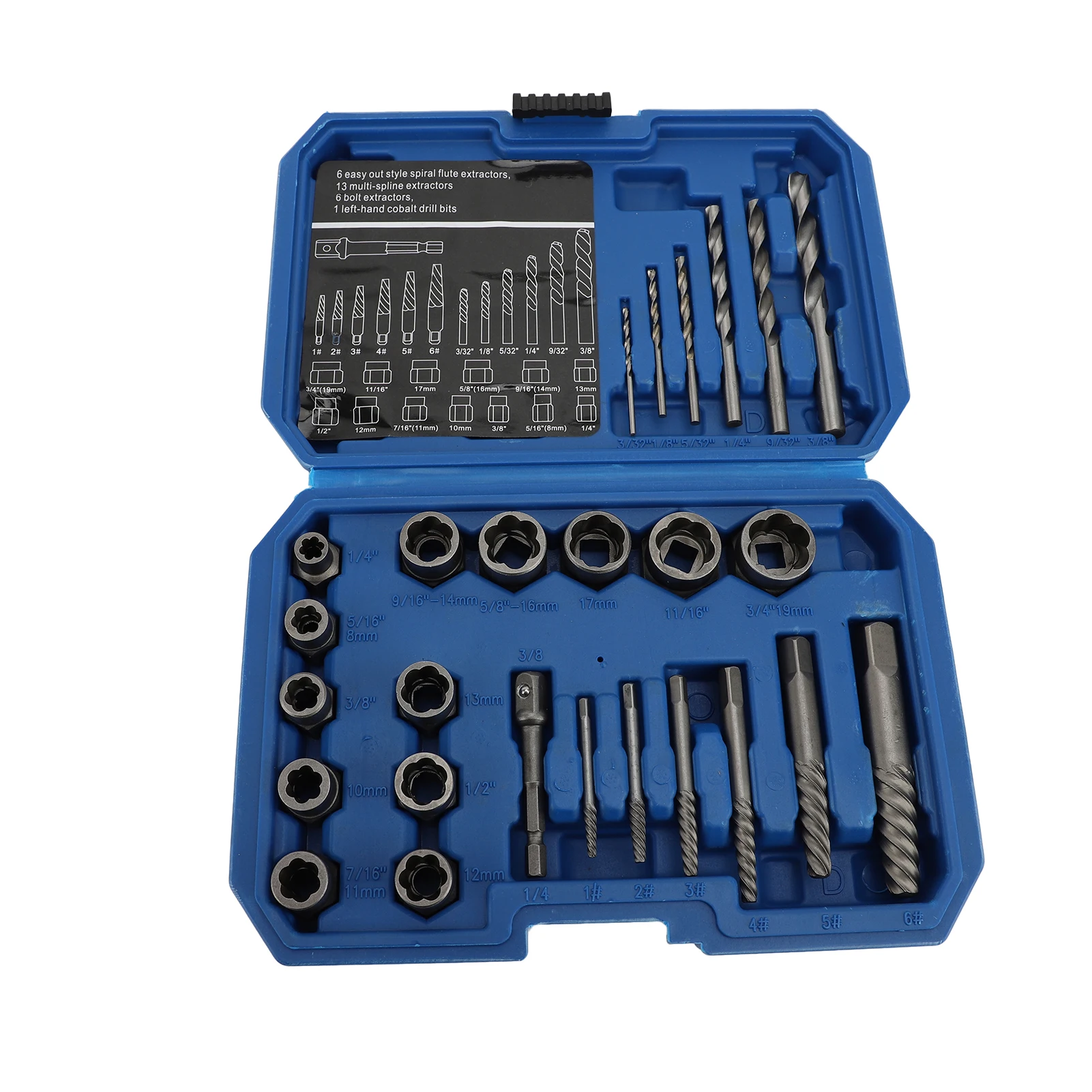 Spiral Flute Extractor Wear Resistance Bolt Nut Removal Tools Left Hand Drill Bit for Rusted and Stripped Fasteners
Spiral Flute Extractor Wear Resistance Bolt Nut Removal Tools Left Hand Drill Bit for Rusted and Stripped Fasteners