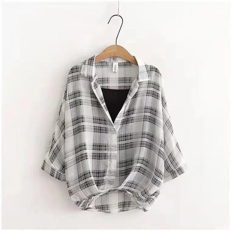 Женская одежда, повседневная блузка, модная шифоновая рубашка с лацканами и рукавами «летучая мышь», асимметричная рубашка большого размера, свободная рубашка для поездок на работу
Женская одежда, повседневная блузка, модная шифоновая рубашка с лацканами и рукавами «летучая мышь», асимметричная рубашка большого размера, свободная рубашка для поездок на работу