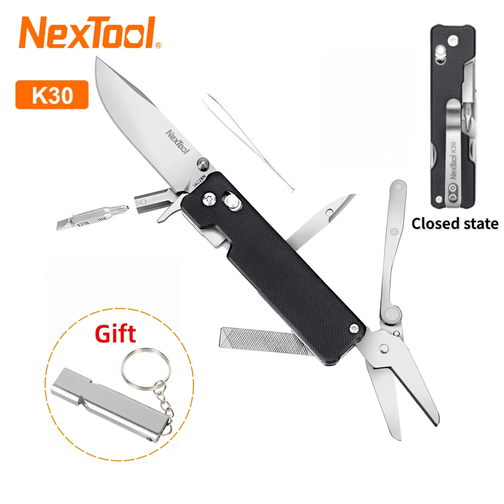 Многофункциональный складной нож Nextool Knight EDC K30 11 в 1, мини-нож для активного отдыха, портативные складные ножницы, ручной инструмент
Многофункциональный складной нож Nextool Knight EDC K30 11 в 1, мини-нож для активного отдыха, портативные складные ножницы, ручной инструмент