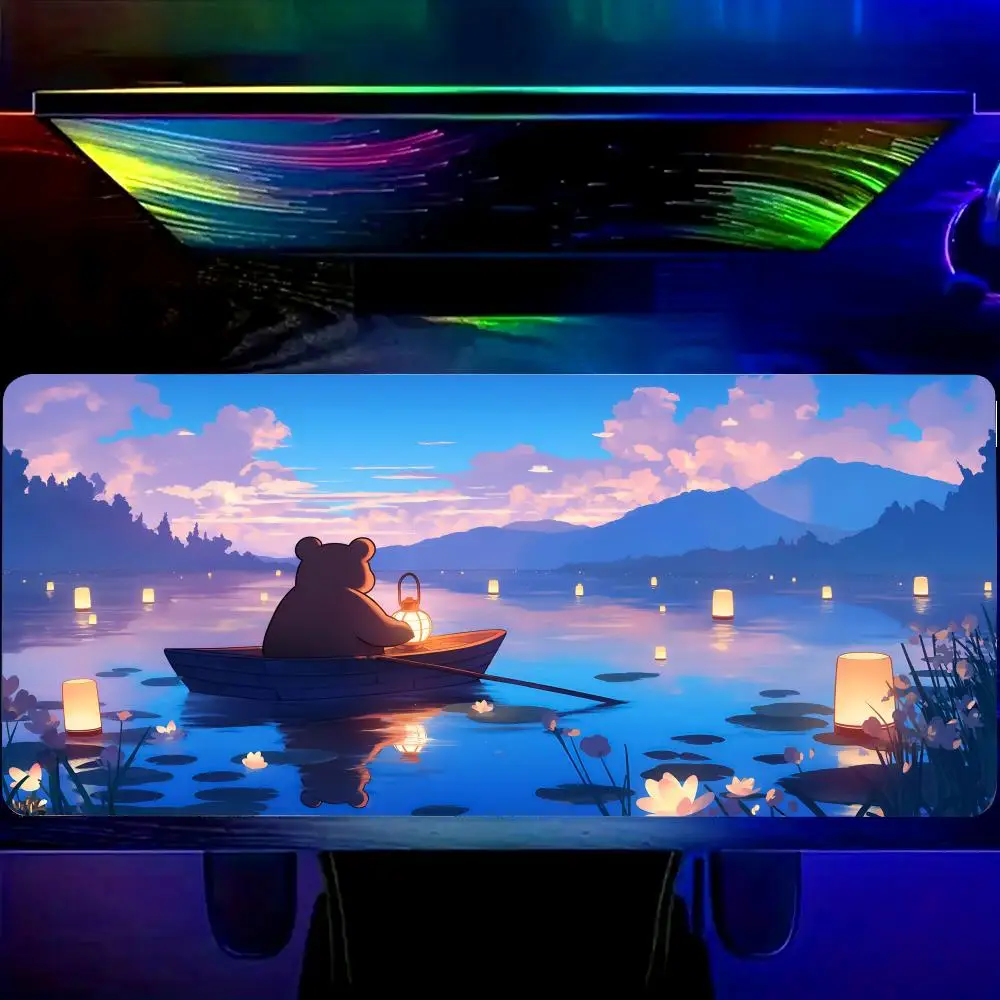 Коврик для мыши HYBXAXC Bear Rowing Boat with Lanterns Lake, нескользящий резиновый коврик для стола для игр
Коврик для мыши HYBXAXC Bear Rowing Boat with Lanterns Lake, нескользящий резиновый коврик для стола для игр