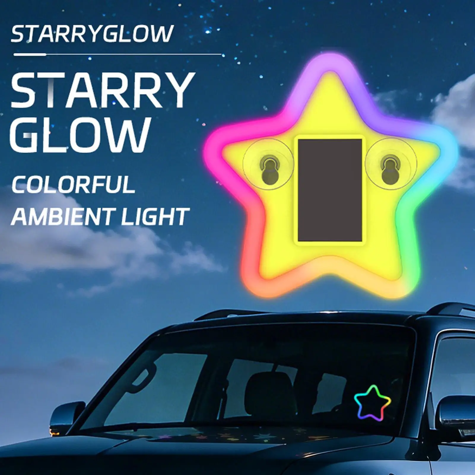 Solar Sensor Five-pointed Star Ambient Light, Wireless Car Window Decor Lamp, Rechargeable Atmosphere Lighting for Vehicle
Solar Sensor Five-pointed Star Ambient Light, Wireless Car Window Decor Lamp, Rechargeable Atmosphere Lighting for Vehicle