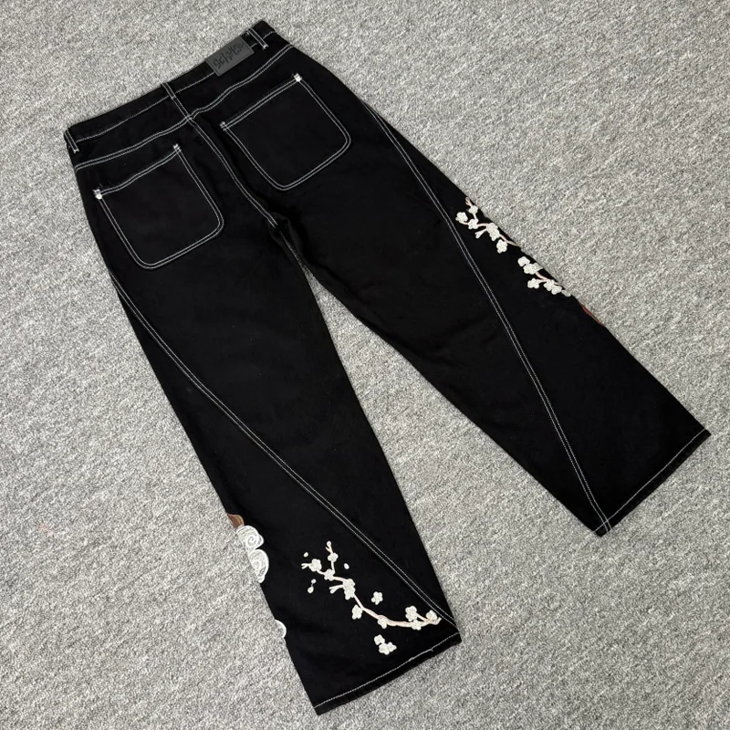 New Arrivals High Quality Black Casual Derschutze Jeans Street Hip-hop Unisex Loose Embroidery Denim Trousers
New Arrivals High Quality Black Casual Derschutze Jeans Street Hip-hop Unisex Loose Embroidery Denim Trousers