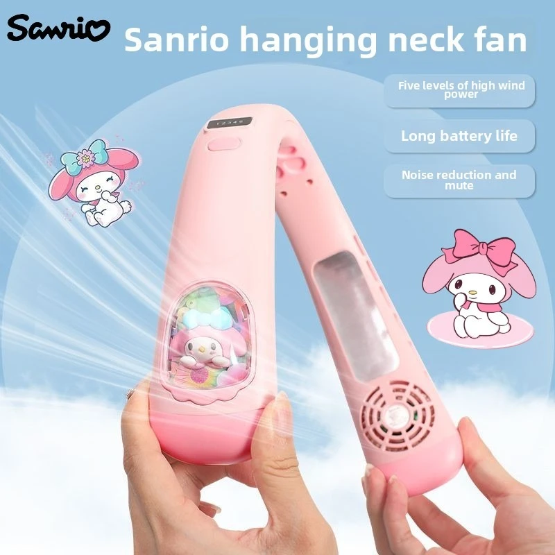 Милый Sanrio My melody Kuromi Cinnamoroll, сладкий креативный мультяшный узор, модный портативный безлопастной бесшумный вентилятор с воротником-халтер
Милый Sanrio My melody Kuromi Cinnamoroll, сладкий креативный мультяшный узор, модный портативный безлопастной бесшумный вентилятор с воротником-халтер