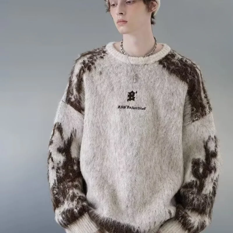 American Style Sweater for Men Autumn and Winter New Retro Trend Maillard Wearing Color Block Round Neck Sweater Couple Jacket
American Style Sweater for Men Autumn and Winter New Retro Trend Maillard Wearing Color Block Round Neck Sweater Couple Jacket