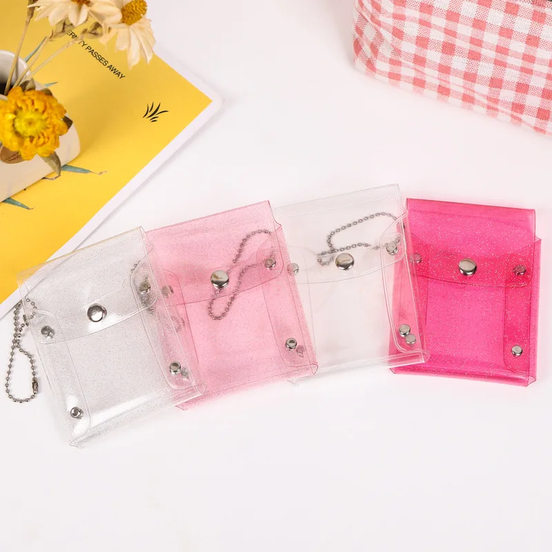 Fashion Transparent Sequins Coin Purse Waterproof PVC Photo Card Wallet Cute Girls Keychain Hasp Clear Money Organizer Pouch
Fashion Transparent Sequins Coin Purse Waterproof PVC Photo Card Wallet Cute Girls Keychain Hasp Clear Money Organizer Pouch