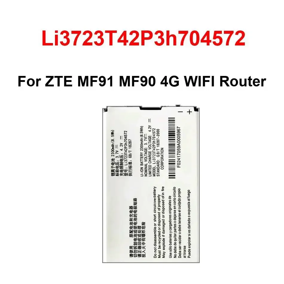 Для ZTE MF91 MF90 4G WIFI маршрутизатор экологически чистый Li3723T42P3h704572 Wi-Fi маршрутизатор аккумулятор высокого качества
Для ZTE MF91 MF90 4G WIFI маршрутизатор экологически чистый Li3723T42P3h704572 Wi-Fi маршрутизатор аккумулятор высокого качества
