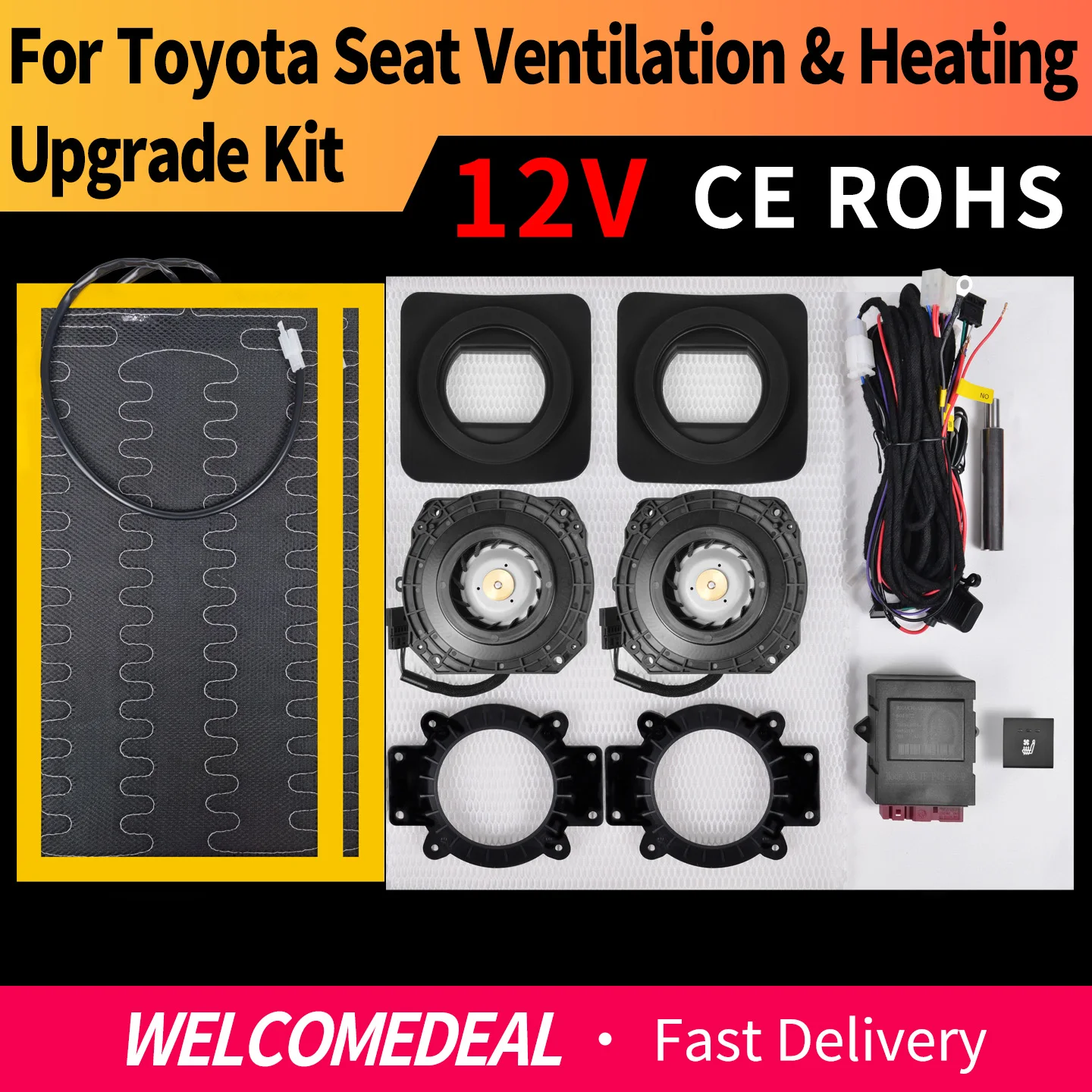 Built-in Car Seat Ventilation Heating System Can Accommodate 1 seat For Toyota Camry, Corolla, Lexus ,RAV4 model year 2019-2024
Built-in Car Seat Ventilation Heating System Can Accommodate 1 seat For Toyota Camry, Corolla, Lexus ,RAV4 model year 2019-2024