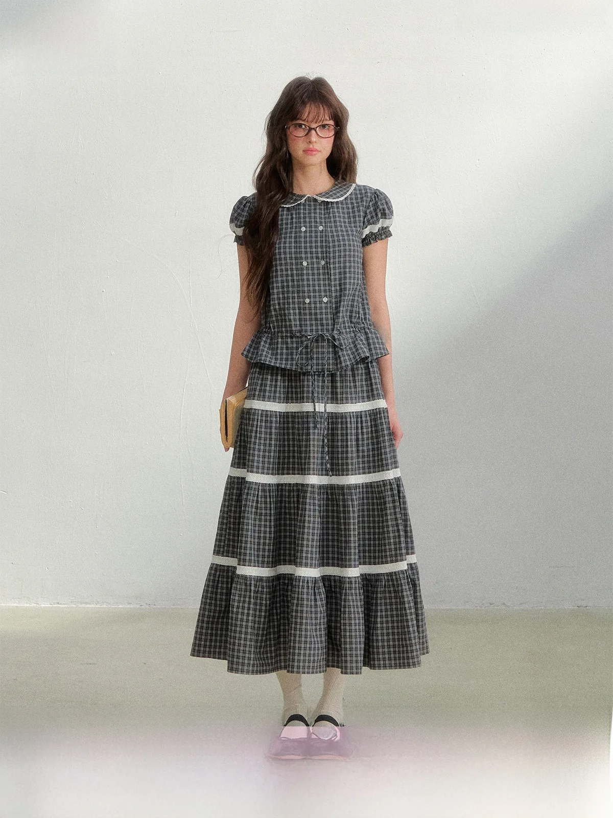 SunsetPark Vintage Plaid Floral Long Shirt Skirt Set Women's Summer Fashion Two-Piece Outfit Floral Print Half-Length Skirt
SunsetPark Vintage Plaid Floral Long Shirt Skirt Set Women's Summer Fashion Two-Piece Outfit Floral Print Half-Length Skirt