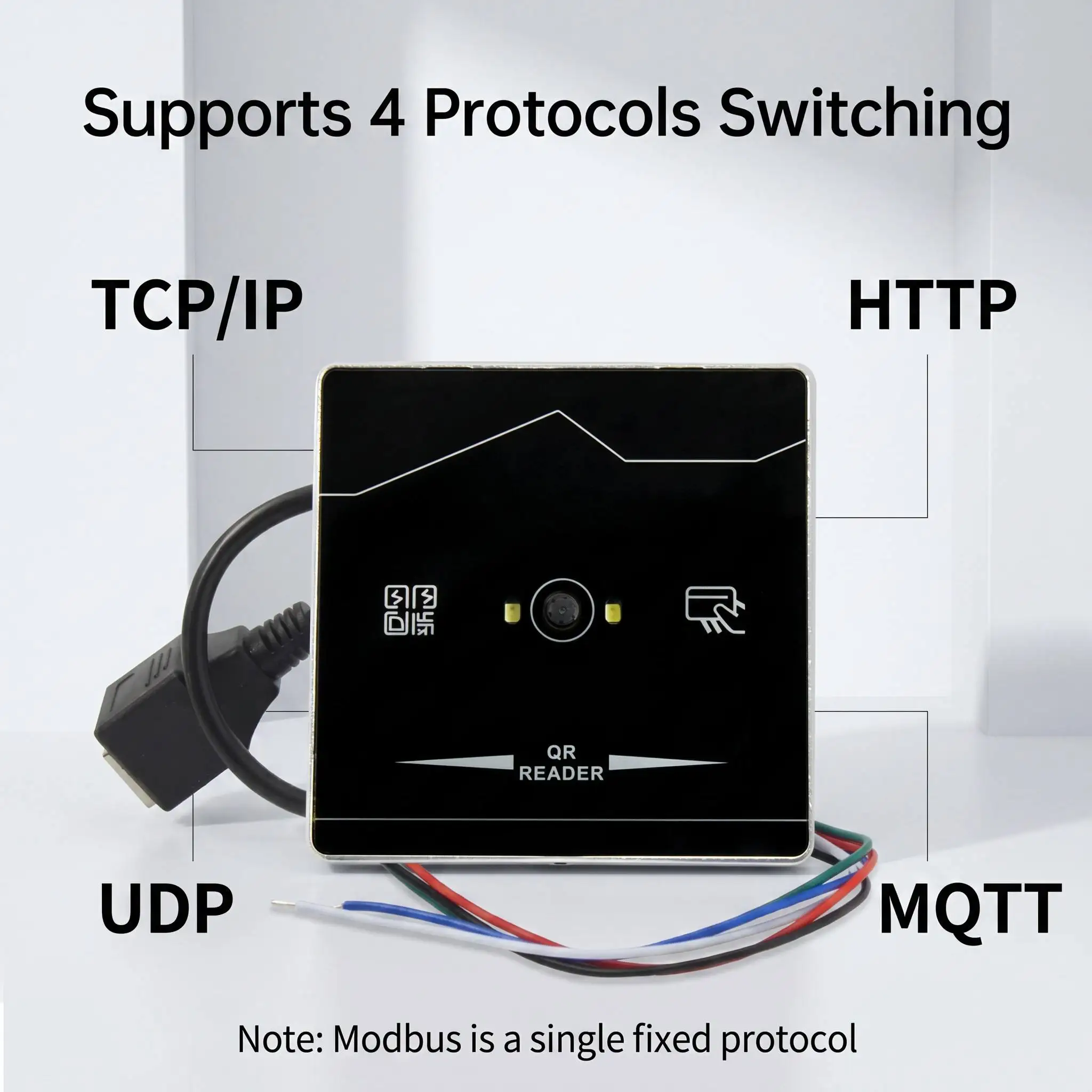TCP/IP/HTTP RJ45 Network QR Code Reader 13.56Mhz IC QR Code Scanner Support SDK API Secondary Development and Relay Output
TCP/IP/HTTP RJ45 Network QR Code Reader 13.56Mhz IC QR Code Scanner Support SDK API Secondary Development and Relay Output