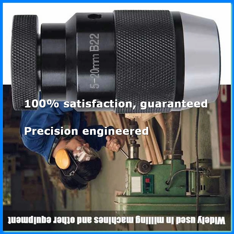 Drill Chuck 5-20mm B22 Self-Locking Drill Chuck High Precision Milling Machine Automatic Tightening Lathe-ABAM
Drill Chuck 5-20mm B22 Self-Locking Drill Chuck High Precision Milling Machine Automatic Tightening Lathe-ABAM