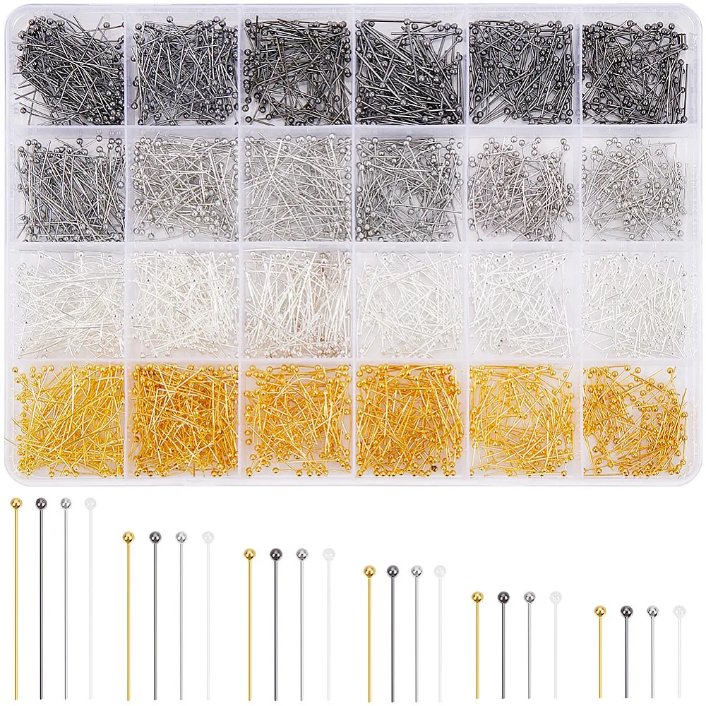 2400Pcs 24 Styles Brass Ball Head pins Cadmium Free Lead Free Mixed Color 14~30x0.5mm 24 Gauge Head: 2mm 100pcs/style
2400Pcs 24 Styles Brass Ball Head pins Cadmium Free Lead Free Mixed Color 14~30x0.5mm 24 Gauge Head: 2mm 100pcs/style