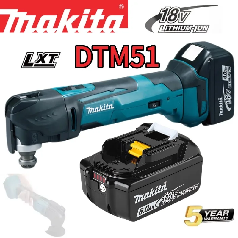 Makita DTM51 Rechargeable Multi-Tool, Brushless Refurbisher, Electric Trimmer with Makita 18V Battery
Makita DTM51 Rechargeable Multi-Tool, Brushless Refurbisher, Electric Trimmer with Makita 18V Battery