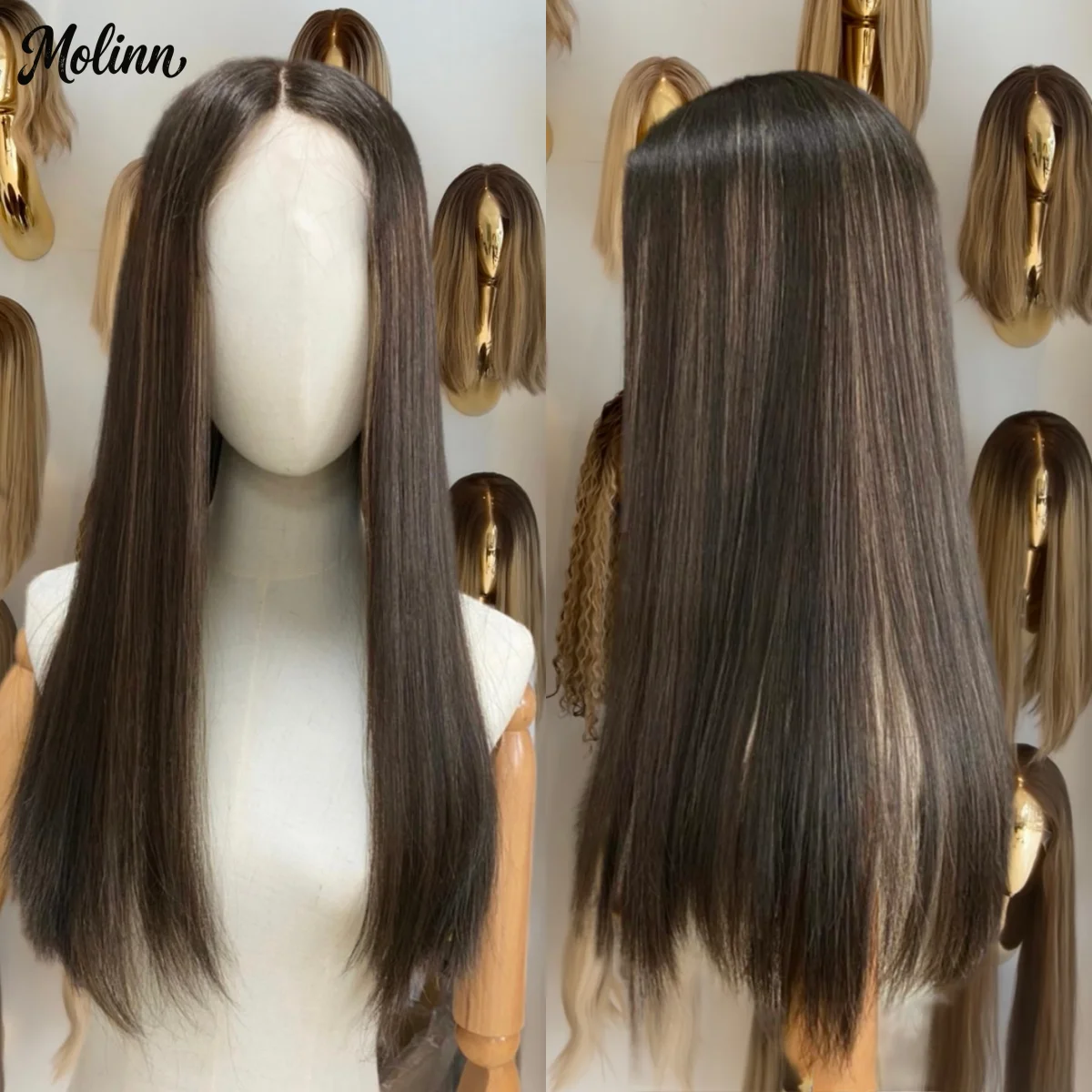 Dark Chestnut Brown Wig Highlights Ombre Balayage Straight Lace Front Wig 13x4 HD Synthetic Wig For Women Middle Part Realistic
Dark Chestnut Brown Wig Highlights Ombre Balayage Straight Lace Front Wig 13x4 HD Synthetic Wig For Women Middle Part Realistic