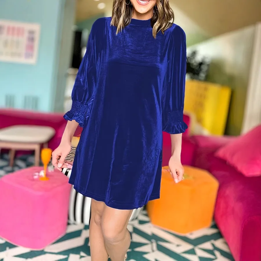 【New style】2026 solid color loose straight dress women's European and American casual simple knee-length short skirt women's qu
【New style】2026 solid color loose straight dress women's European and American casual simple knee-length short skirt women's qu
