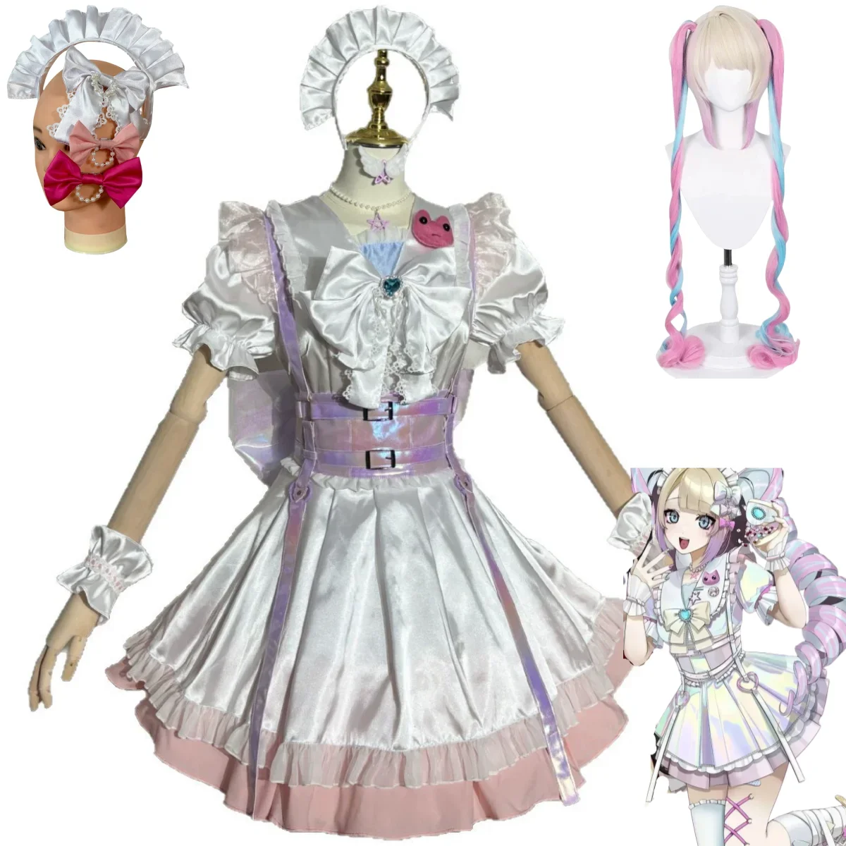 Anime Needy Girl Overdose Kangel Rain Ame Cosplay Costume Magical Girl Lolita Dress Wig Adult Woman Cute Birthday Party Suit
Anime Needy Girl Overdose Kangel Rain Ame Cosplay Costume Magical Girl Lolita Dress Wig Adult Woman Cute Birthday Party Suit