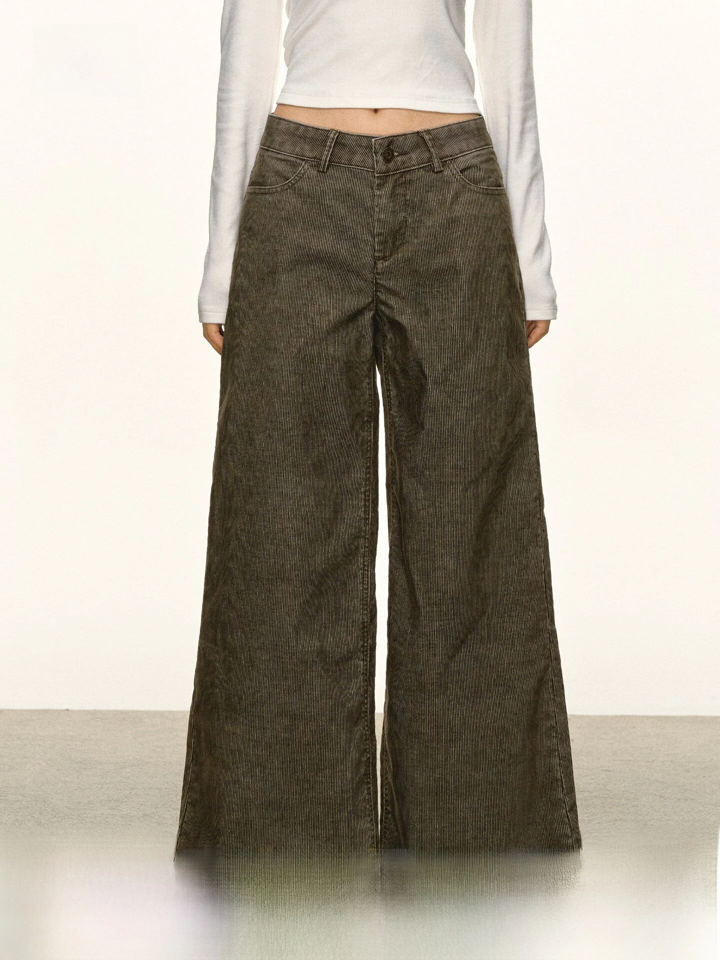 Loose Wide Leg Pants Green Low Waist Floor Length Women's Spring Design Sensation Retro Straight Casual Trousers
Loose Wide Leg Pants Green Low Waist Floor Length Women's Spring Design Sensation Retro Straight Casual Trousers