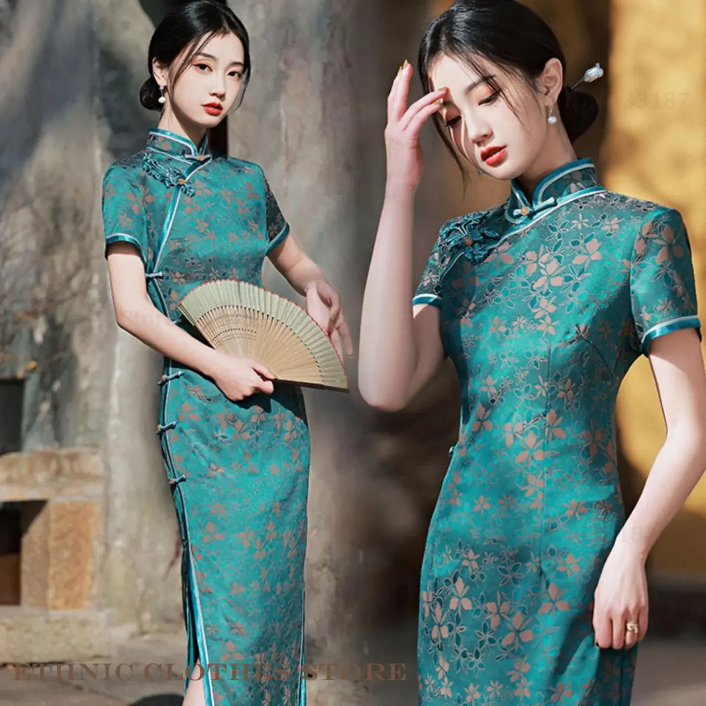Традиционное китайское платье Cheongsam размера плюс, женское длинное Ципао в стиле ретро, элегантное платье с воротником-стойкой и цветочным принтом, Vestidos 3XL 4XL
Традиционное китайское платье Cheongsam размера плюс, женское длинное Ципао в стиле ретро, элегантное платье с воротником-стойкой и цветочным принтом, Vestidos 3XL 4XL