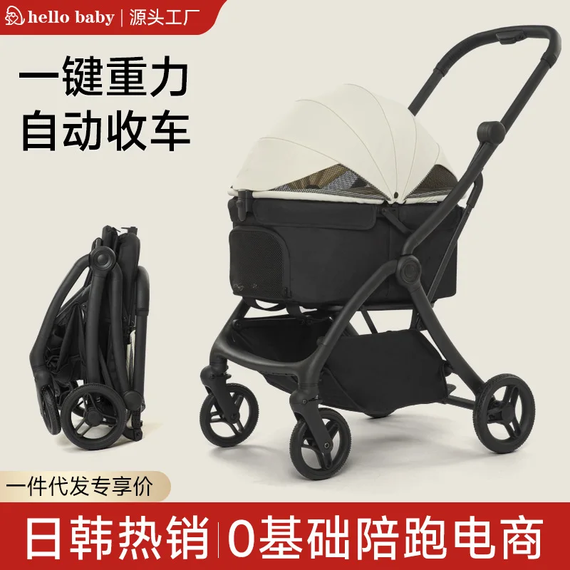 Portable Pet Stroller for Dogs with One-Touch Folding and Dual Brakes for Medium-Sized Dogs
Portable Pet Stroller for Dogs with One-Touch Folding and Dual Brakes for Medium-Sized Dogs