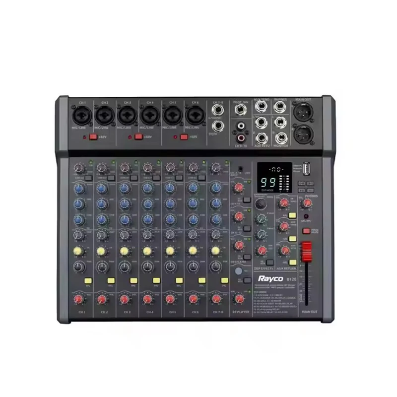 Professional 99DSP Effect Mixer DJ Stage Music 12-Way Audio Mixing Console
Professional 99DSP Effect Mixer DJ Stage Music 12-Way Audio Mixing Console