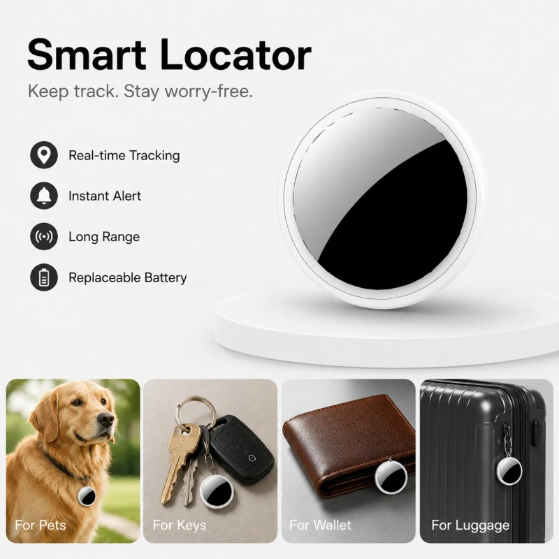 Bluetooth Smart Tracker For Apple IOS Find My App Anti Lost Alarm Key Finder Pet Locator Wallet Luggage Bag Backpack Item Tracke
Bluetooth Smart Tracker For Apple IOS Find My App Anti Lost Alarm Key Finder Pet Locator Wallet Luggage Bag Backpack Item Tracke