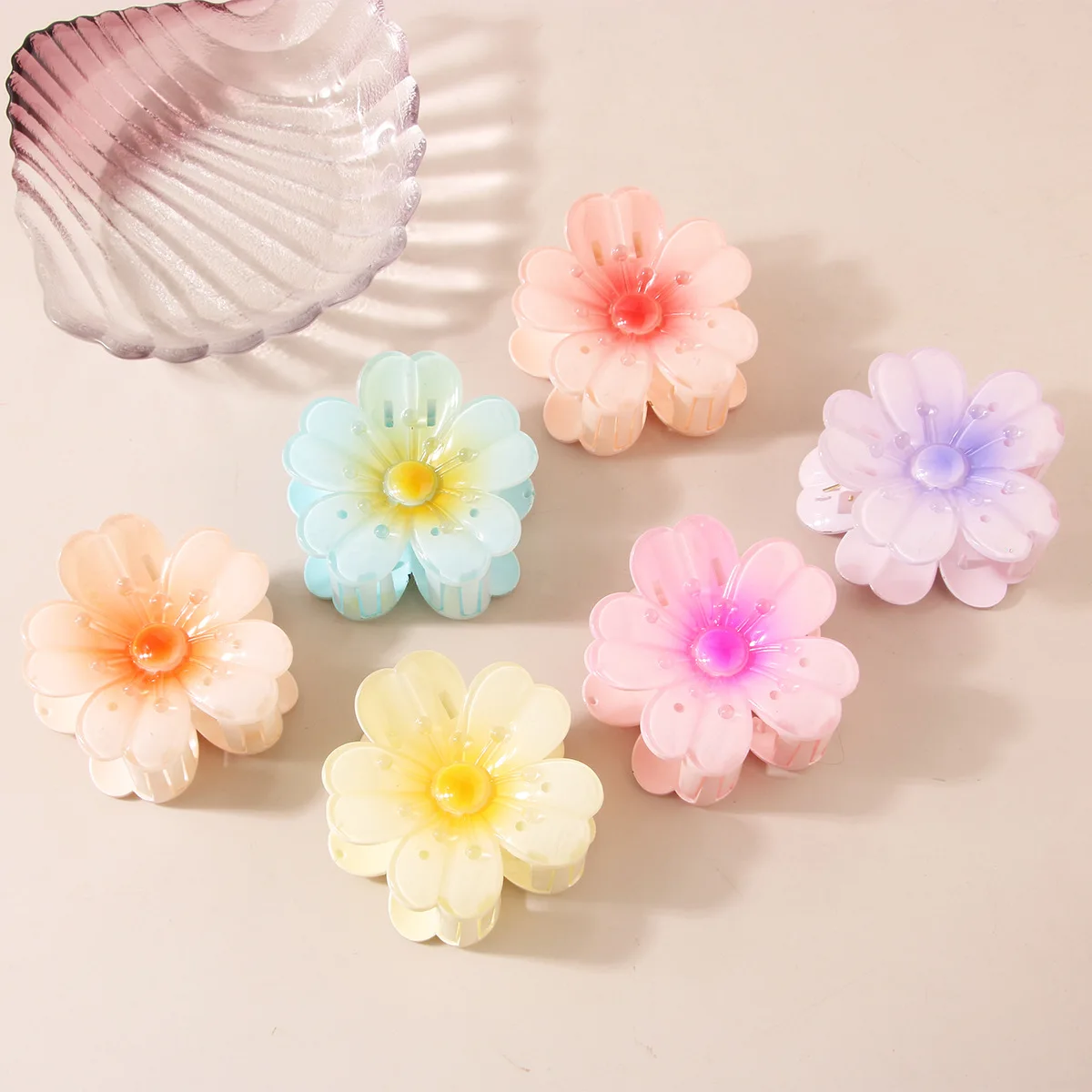 8CM Multicolor Plum Blossom Frangipani Grab Clip Women's Simple Shark Clip Hair Accessory
8CM Multicolor Plum Blossom Frangipani Grab Clip Women's Simple Shark Clip Hair Accessory
