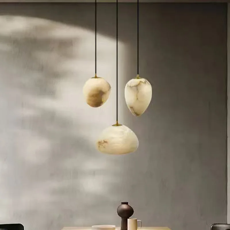 American brass light luxury chandelier with marble shade for living room, hotel pendant light, dimmable
American brass light luxury chandelier with marble shade for living room, hotel pendant light, dimmable