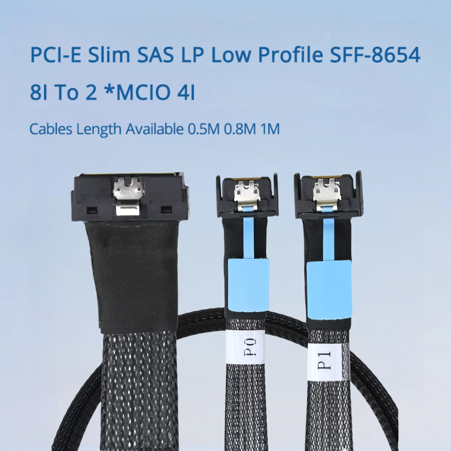 PCI-E Slim SAS LP Low Profile SFF-8654 8I To 2 *MCIO 4I Cables Length Available 0.5M 0.8M 1M
PCI-E Slim SAS LP Low Profile SFF-8654 8I To 2 *MCIO 4I Cables Length Available 0.5M 0.8M 1M