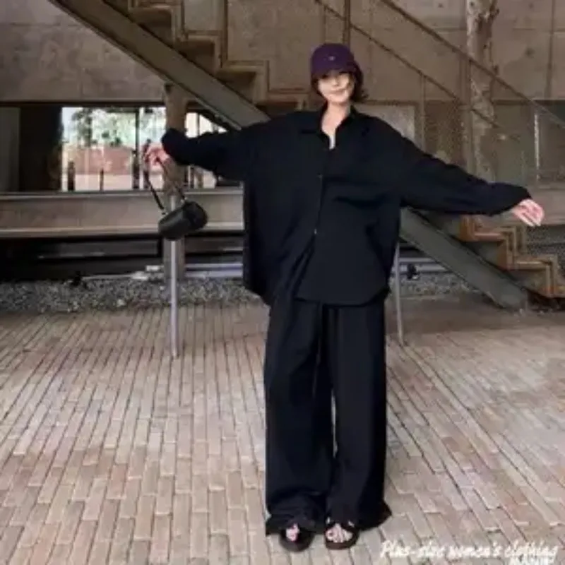 Women's Korean Style Loose Shirt and Wide Leg Pants 2-Piece Casual Outfit Set
Women's Korean Style Loose Shirt and Wide Leg Pants 2-Piece Casual Outfit Set