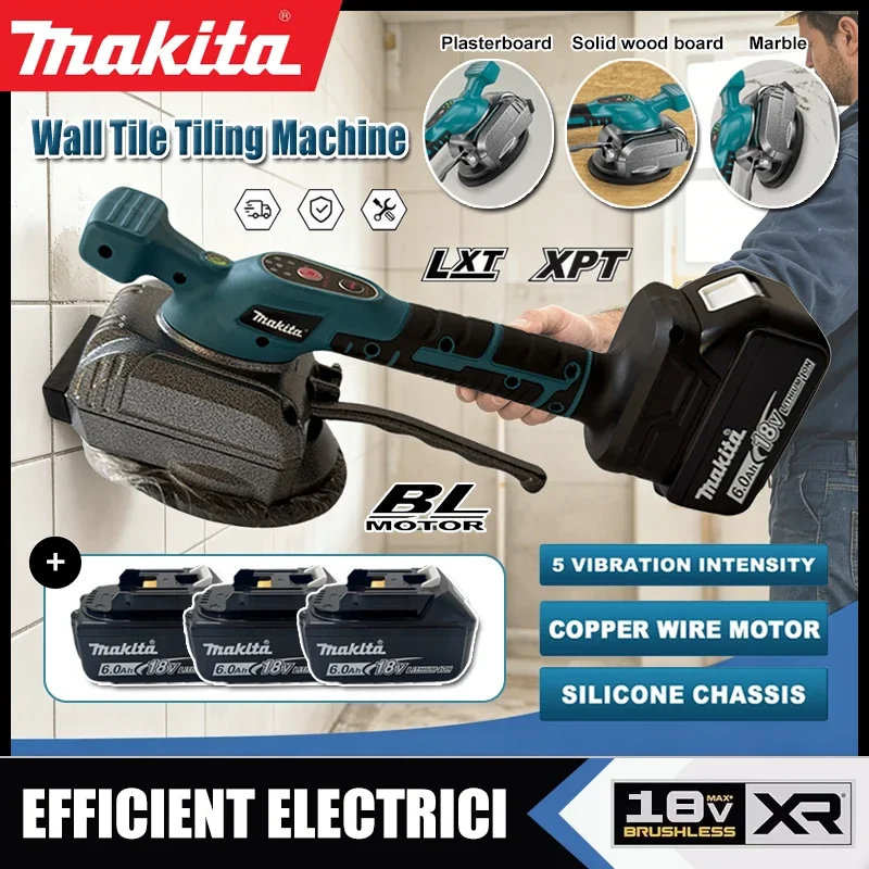 Makita Cordless Tile Intelligent Wall Tile Tiling Machine Tile Vibration Leveling Machine Power Tools For Makita 18V Battery
Makita Cordless Tile Intelligent Wall Tile Tiling Machine Tile Vibration Leveling Machine Power Tools For Makita 18V Battery
