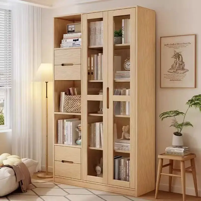 HYS solid wood bookcase floor-standing reading storage rack, living room multi-layer bookshelf, home wall-mounted storage
HYS solid wood bookcase floor-standing reading storage rack, living room multi-layer bookshelf, home wall-mounted storage