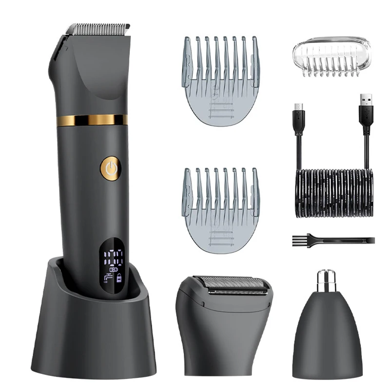 Body Trimmer For Men Hair Clipper Waterproof Electric Shaver USB Recharging LCD Display 3 In 1 Body Grooming Kit For Travel Home
Body Trimmer For Men Hair Clipper Waterproof Electric Shaver USB Recharging LCD Display 3 In 1 Body Grooming Kit For Travel Home