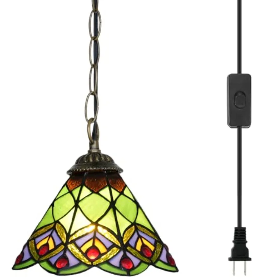 Tiffany Pendant Light 8 Inch Hanging Lamp Tiffany Stained Glass Pendant Light Fixture Height Adjustable Hanging Lights with 18
Tiffany Pendant Light 8 Inch Hanging Lamp Tiffany Stained Glass Pendant Light Fixture Height Adjustable Hanging Lights with 18