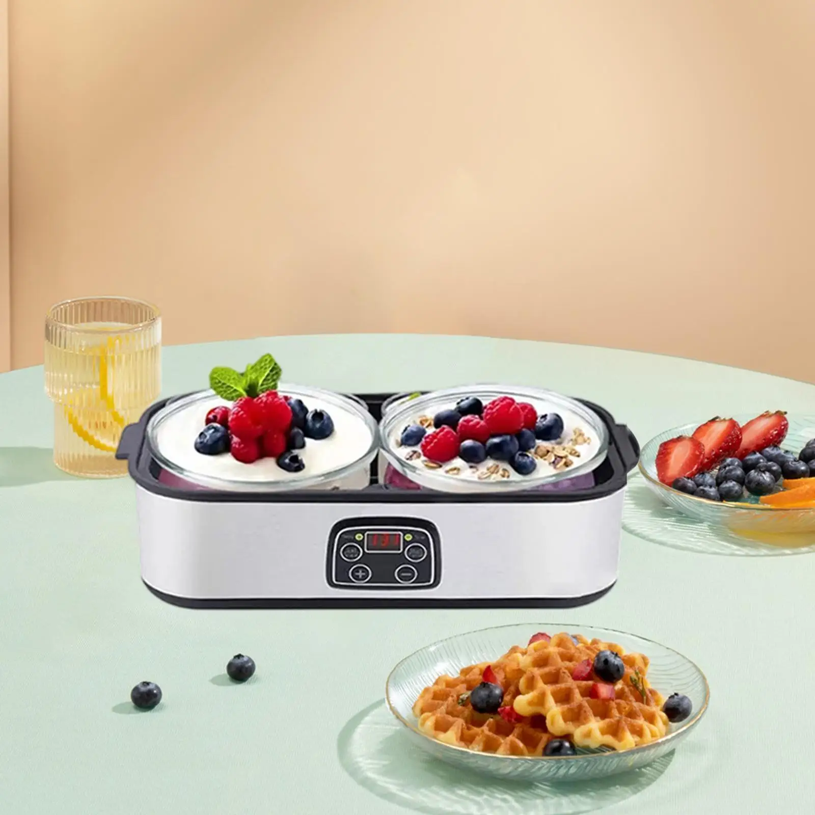 Automatic Yogurt Maker Glass Cups Low Noise Adjustable Time 1.4L Yogurt Machine for Household Kitchen Dining Room Dorm Party
Automatic Yogurt Maker Glass Cups Low Noise Adjustable Time 1.4L Yogurt Machine for Household Kitchen Dining Room Dorm Party
