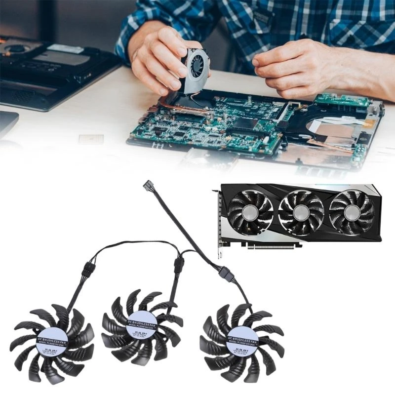 J1HC 4pin DC12V GPU Cooling Fan 78MM PLD08010S12HH for RTX3050 3060 GAMING Graphics Cards for Consistent Temperature Control
J1HC 4pin DC12V GPU Cooling Fan 78MM PLD08010S12HH for RTX3050 3060 GAMING Graphics Cards for Consistent Temperature Control
