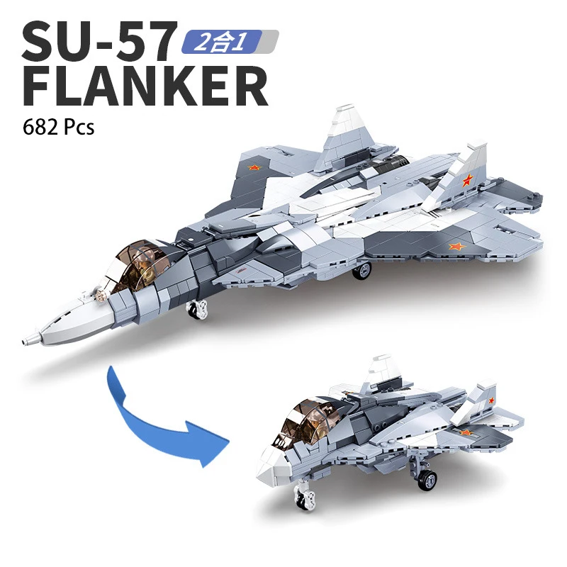 Military Plane Model Bricks Toys Russian Sukhoi Su-57 Stealth Fighter Building Blocks Military Model Enthusiast
Military Plane Model Bricks Toys Russian Sukhoi Su-57 Stealth Fighter Building Blocks Military Model Enthusiast