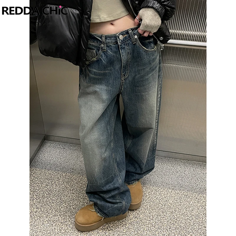 Женские мешковатые джинсы REDDACHiC с потертостями и карманами, повседневные брюки с широкими штанинами, с высокой посадкой, в винтажном стиле, Корейская уличная одежда, синие
Женские мешковатые джинсы REDDACHiC с потертостями и карманами, повседневные брюки с широкими штанинами, с высокой посадкой, в винтажном стиле, Корейская уличная одежда, синие