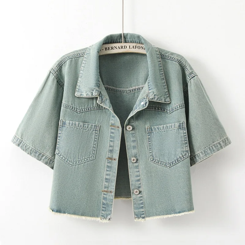 Light Blue Thin Denim Jacket Women Summer 2025 New Casual Loose Lapel Single-Breast Short-Sleeve Female Short Jeans Jacket Coat
Light Blue Thin Denim Jacket Women Summer 2025 New Casual Loose Lapel Single-Breast Short-Sleeve Female Short Jeans Jacket Coat