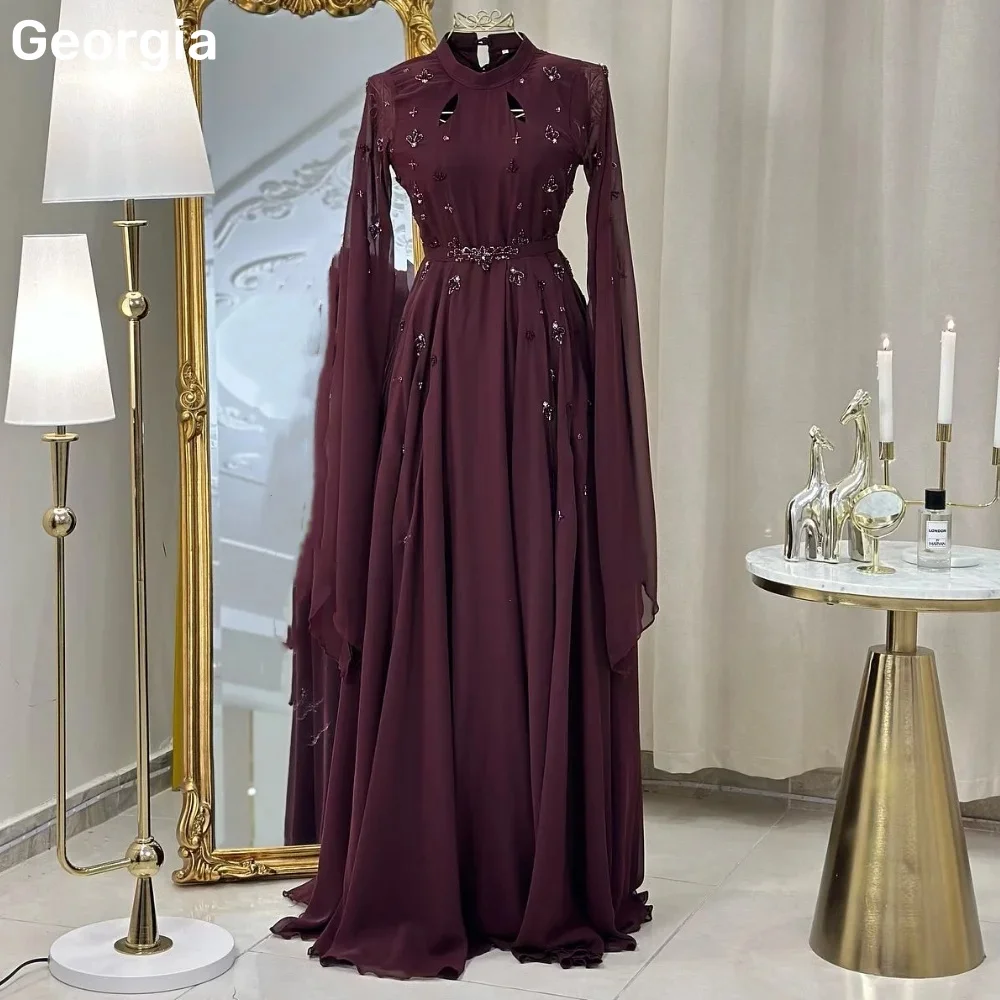 Customized Evening Dresses A-Line Scoop Neckline Floor-Length Beadings Wedding Dress Zipper Up Long Sleeves Formal Occasion Dres
Customized Evening Dresses A-Line Scoop Neckline Floor-Length Beadings Wedding Dress Zipper Up Long Sleeves Formal Occasion Dres