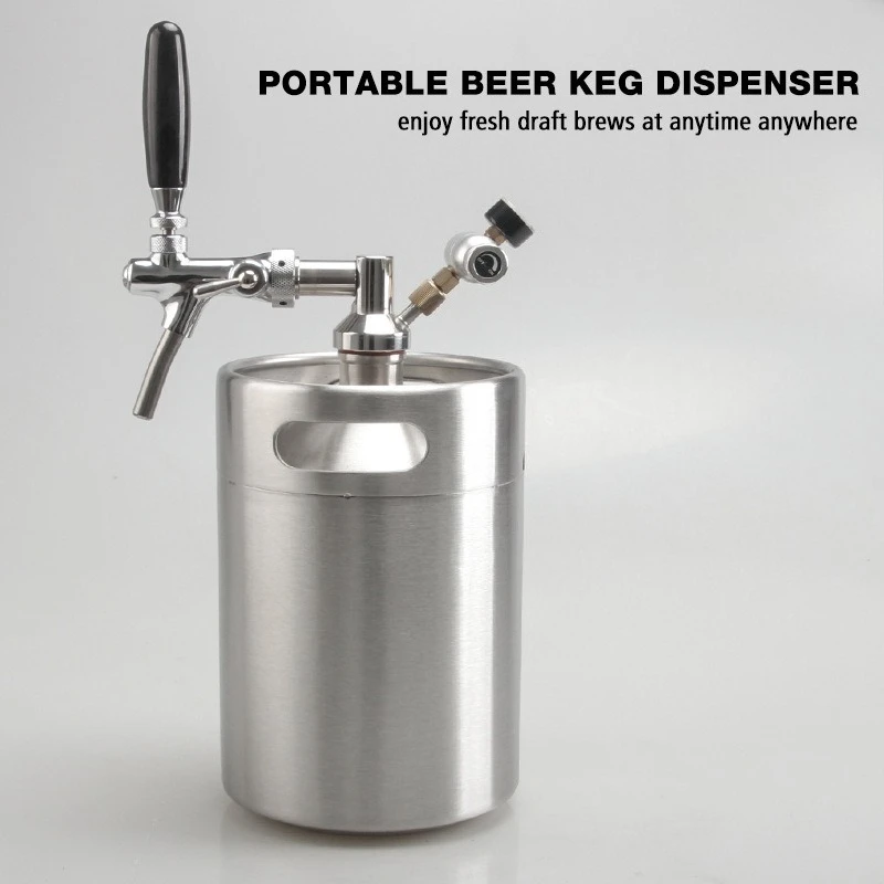 KEG barrel 304 stainless steel portable craft fresh beer pressurized air hair keg kit beating system adjustable faucet
KEG barrel 304 stainless steel portable craft fresh beer pressurized air hair keg kit beating system adjustable faucet