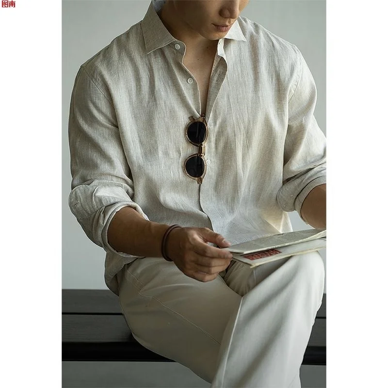 Italian Style Men's Long Sleeve Cotton Linen Shirt Breathable Casual Spring 2026 Lazy Old Money Style Lightweight Shirt
Italian Style Men's Long Sleeve Cotton Linen Shirt Breathable Casual Spring 2026 Lazy Old Money Style Lightweight Shirt
